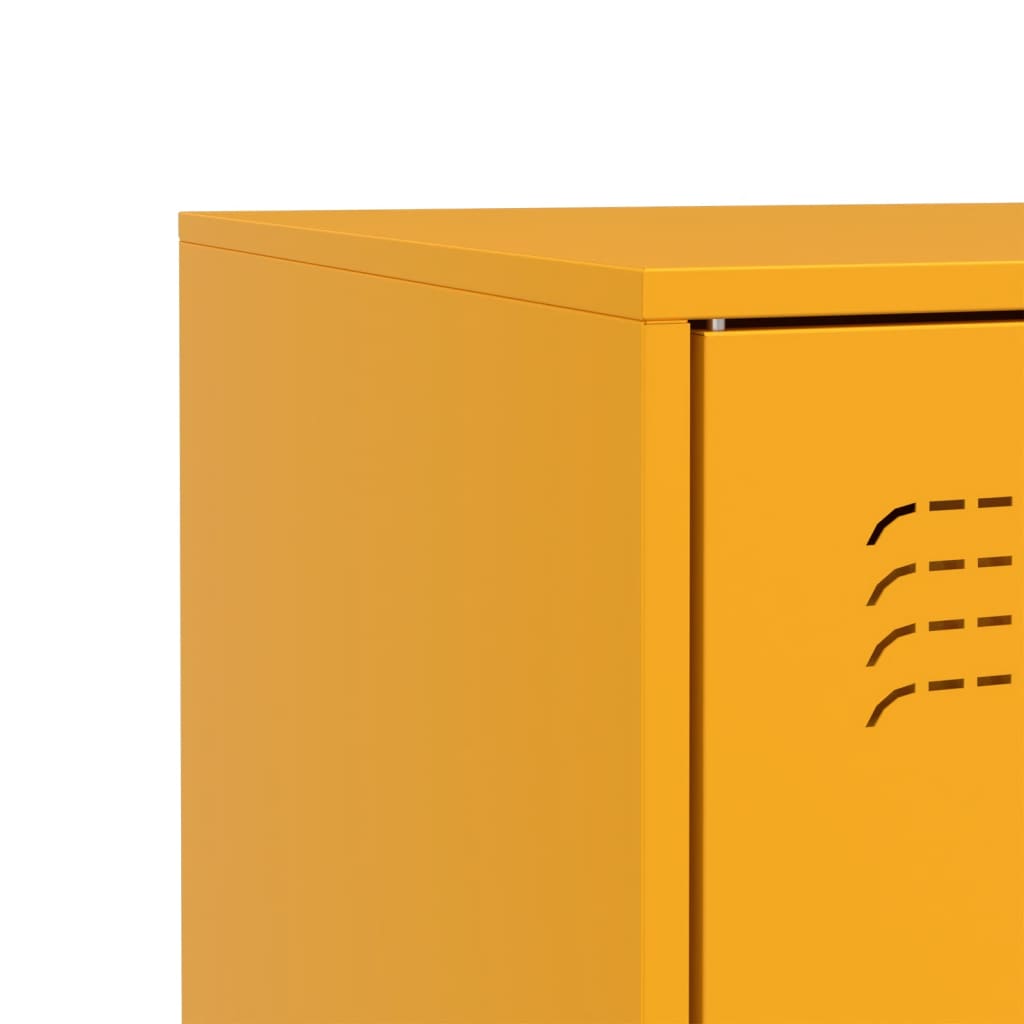 Dressoir 67x39x73 cm staal mosterdgeel is nu te koop bij PeponiXL, paradijselijk wonen!