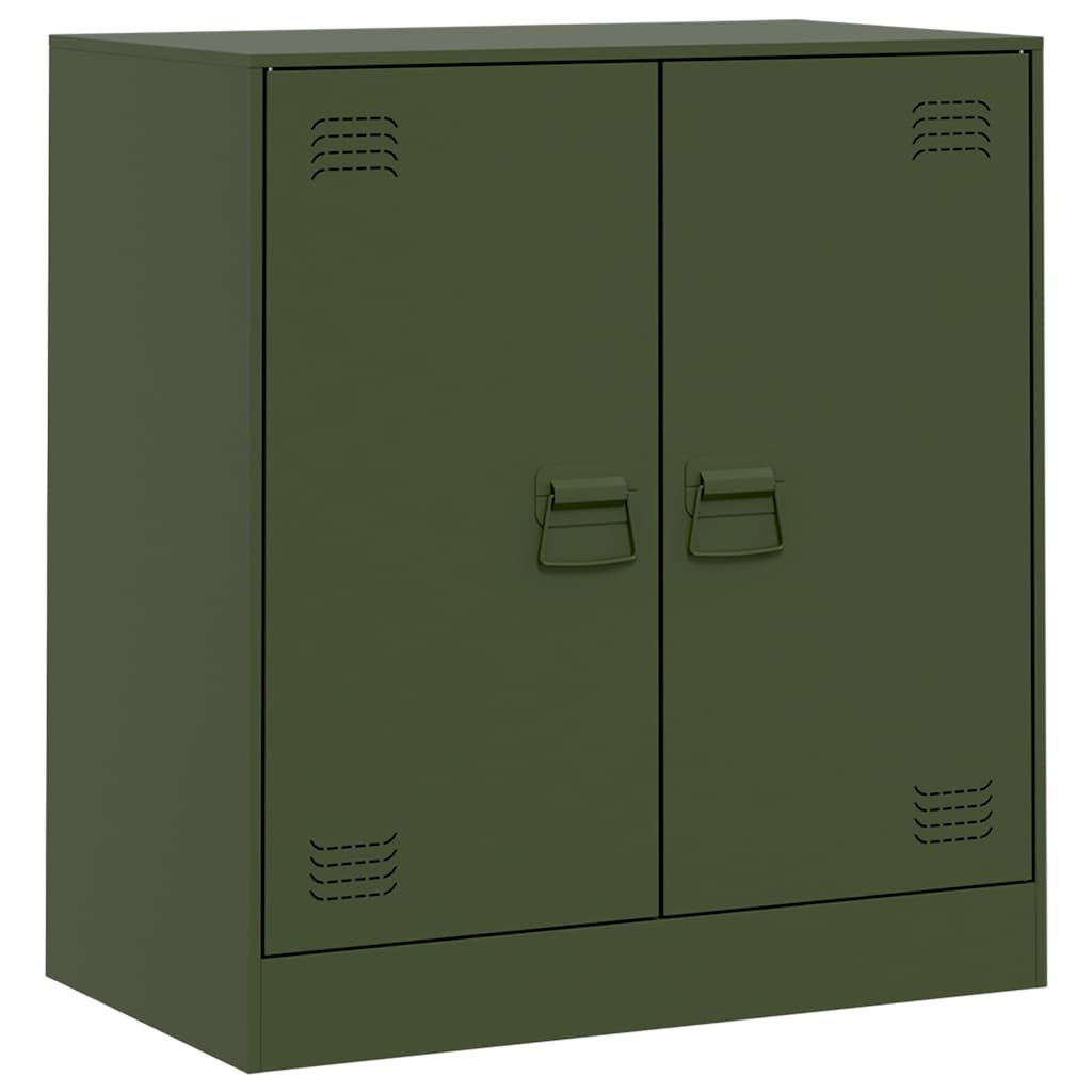 Dressoir 67x39x73 cm staal olijfgroen is nu te koop bij PeponiXL, paradijselijk wonen!