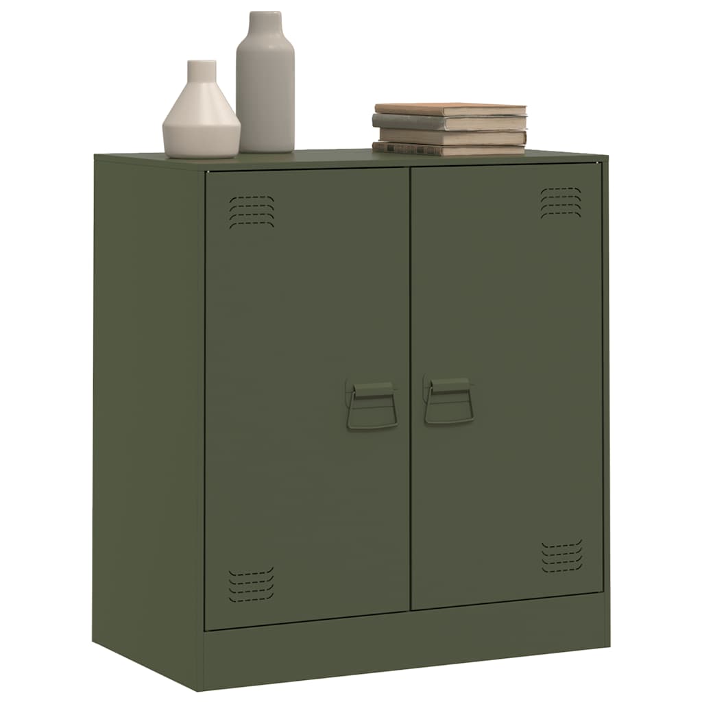 Dressoir 67x39x73 cm staal olijfgroen is nu te koop bij PeponiXL, paradijselijk wonen!