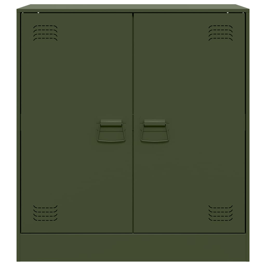 Dressoir 67x39x73 cm staal olijfgroen is nu te koop bij PeponiXL, paradijselijk wonen!
