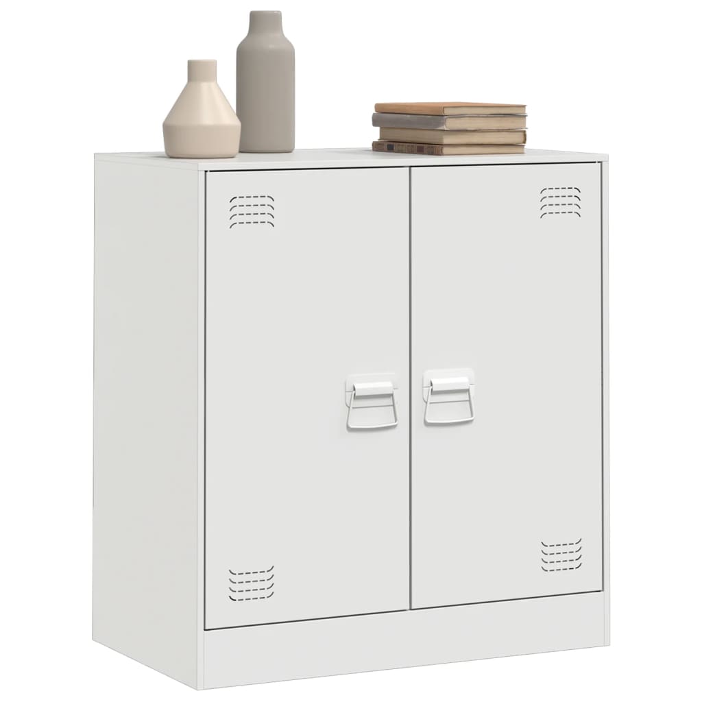Dressoir 67x39x73 cm staal wit is nu te koop bij PeponiXL, paradijselijk wonen!