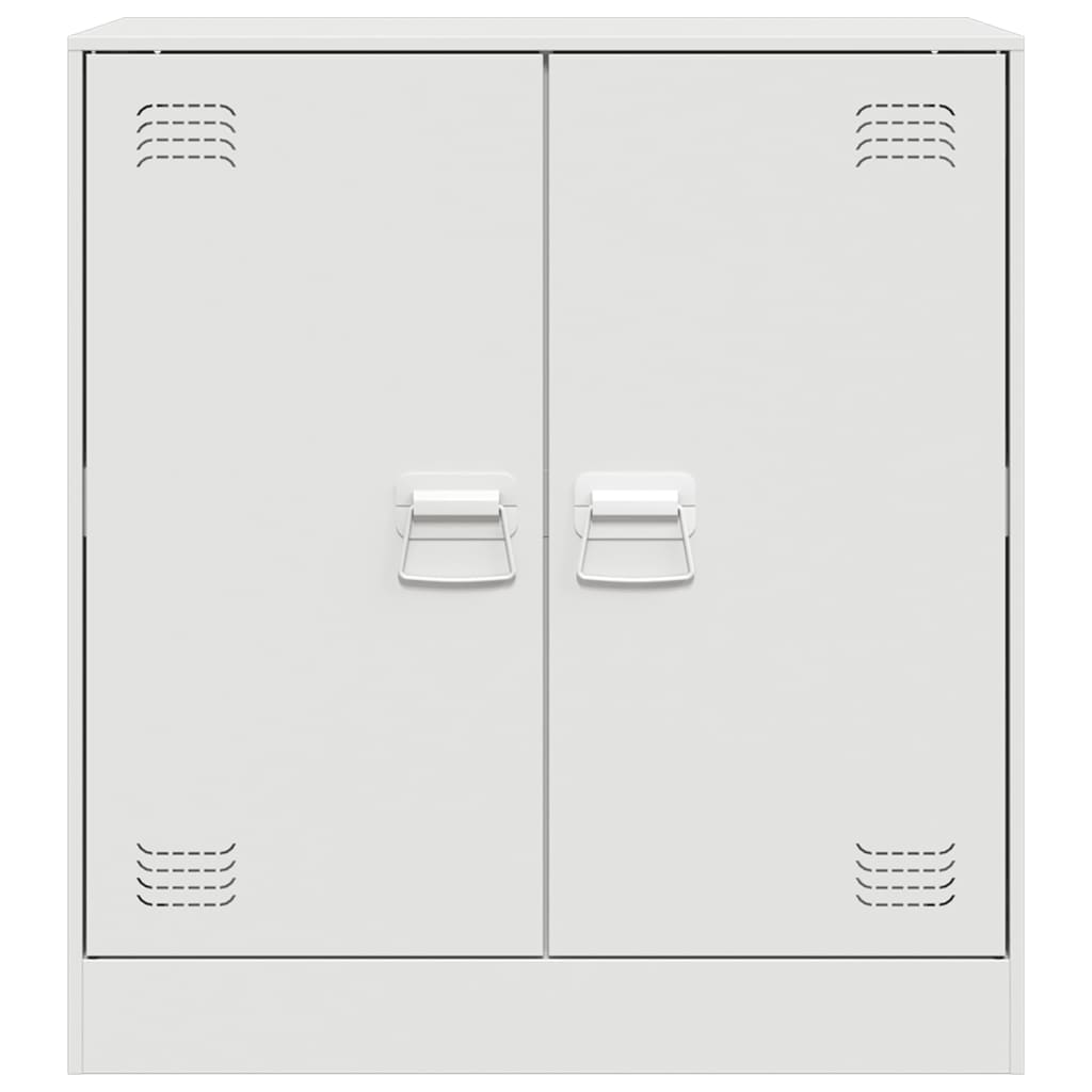 Dressoir 67x39x73 cm staal wit is nu te koop bij PeponiXL, paradijselijk wonen!