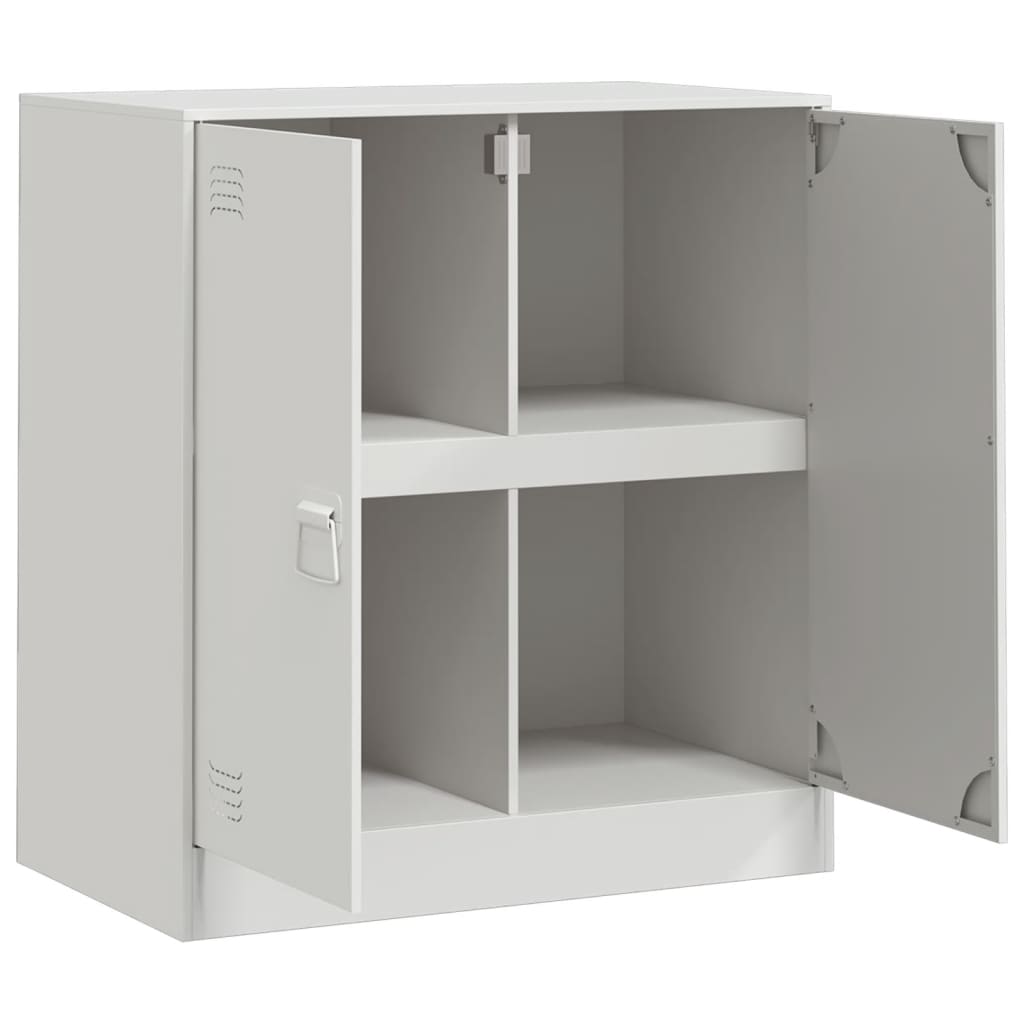 Dressoir 67x39x73 cm staal wit is nu te koop bij PeponiXL, paradijselijk wonen!