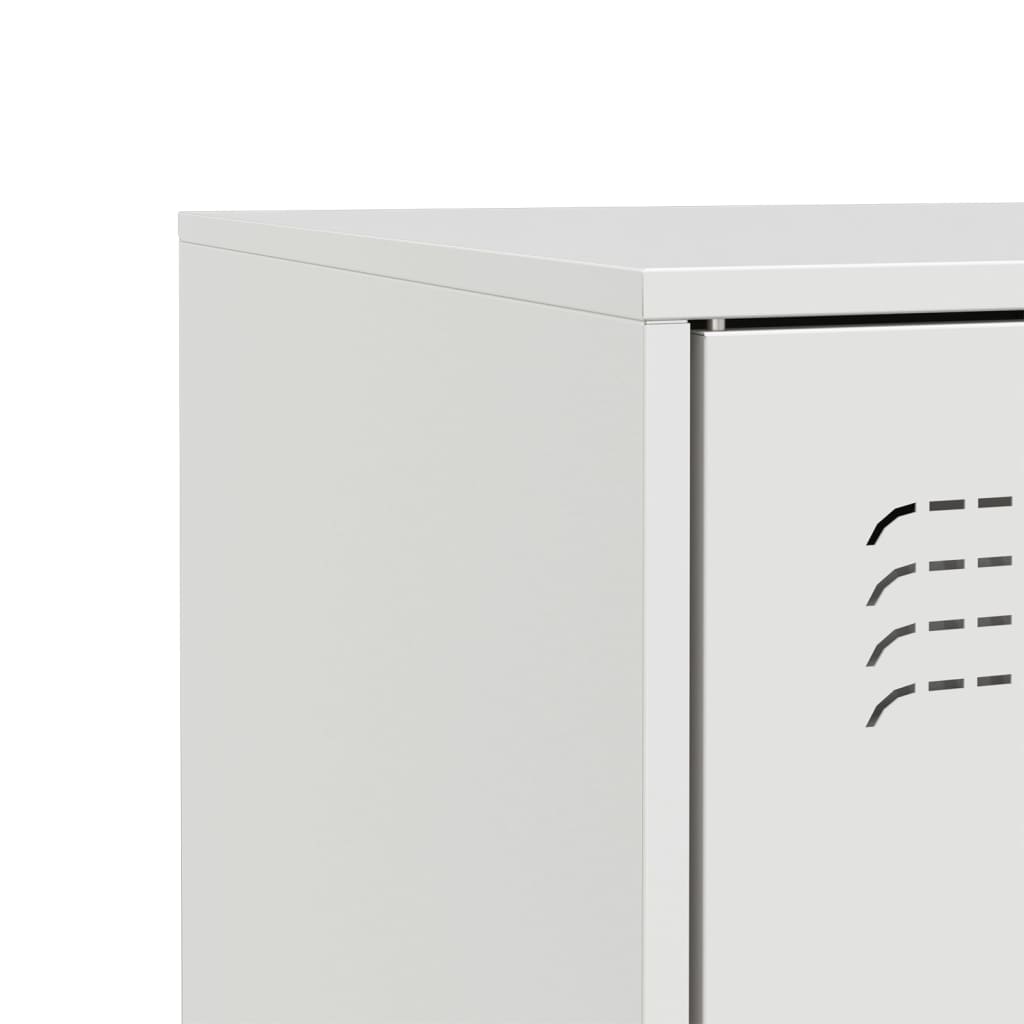 Dressoir 67x39x73 cm staal wit is nu te koop bij PeponiXL, paradijselijk wonen!