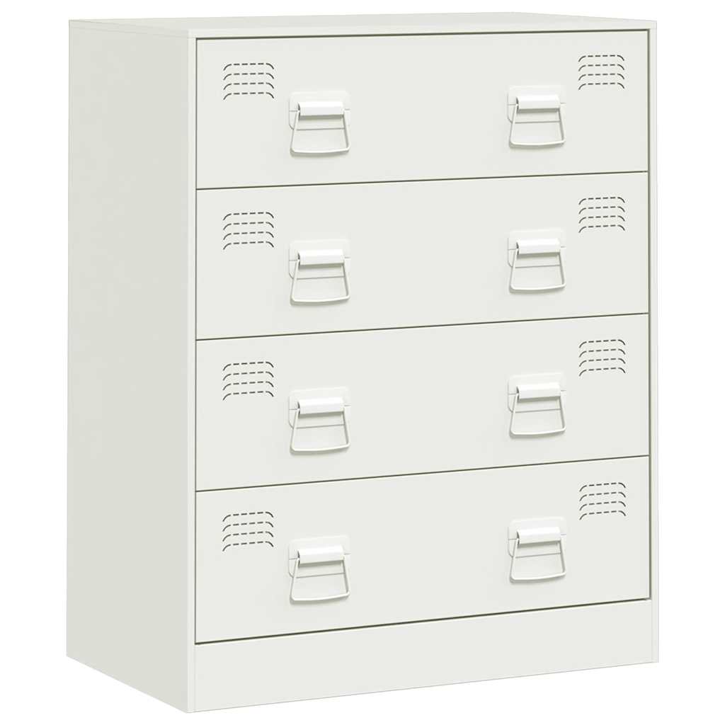 Dressoir 67x39x83 cm staal wit is nu te koop bij PeponiXL, paradijselijk wonen!