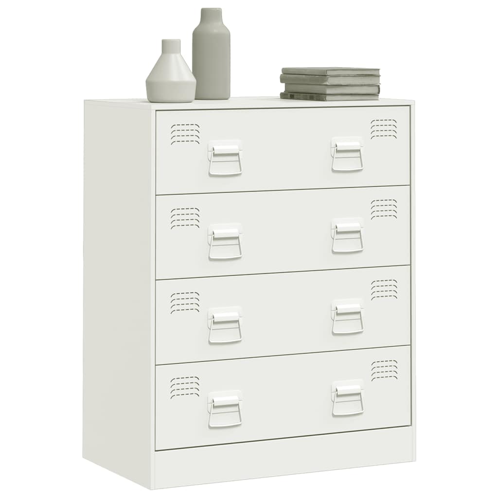 Dressoir 67x39x83 cm staal wit is nu te koop bij PeponiXL, paradijselijk wonen!