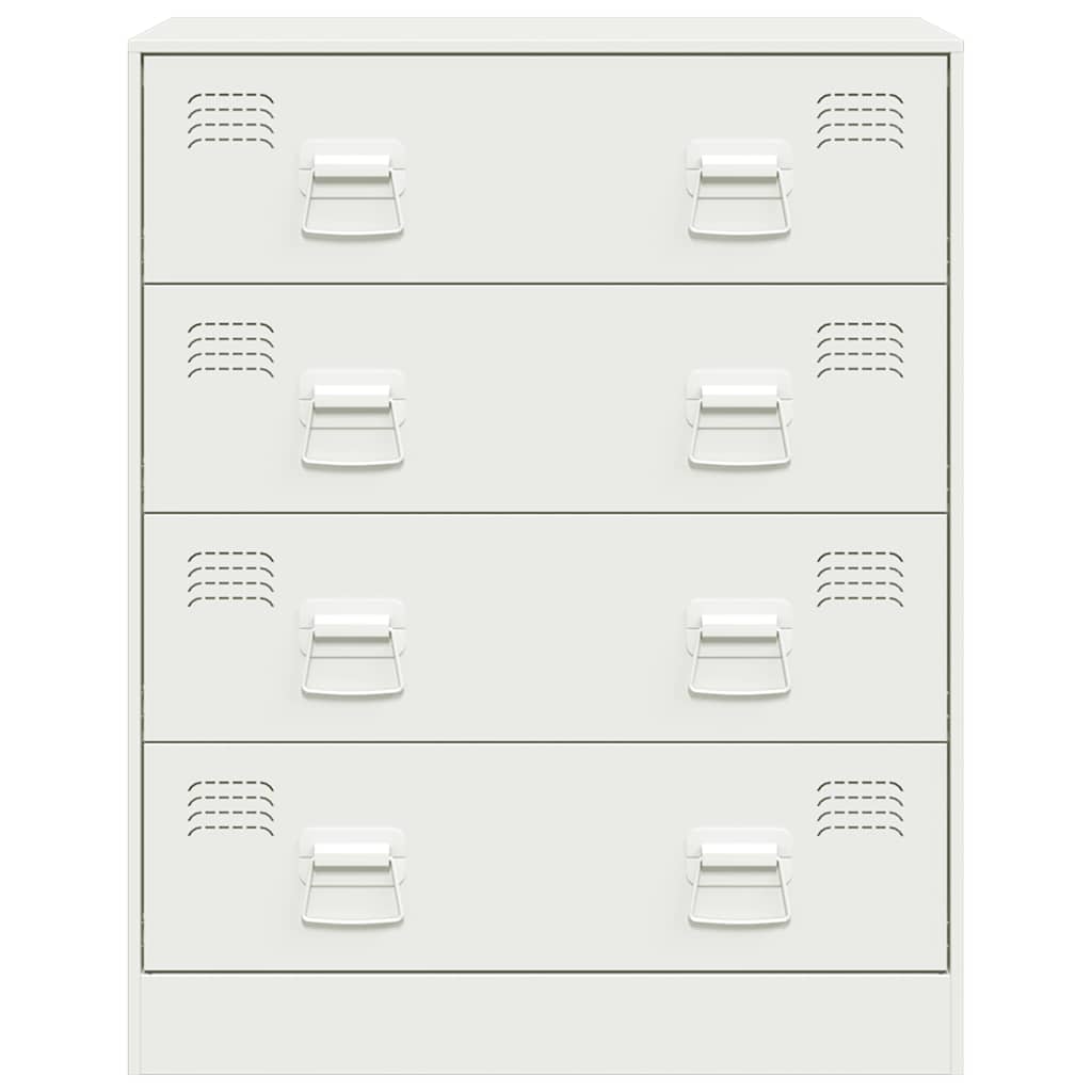 Dressoir 67x39x83 cm staal wit is nu te koop bij PeponiXL, paradijselijk wonen!