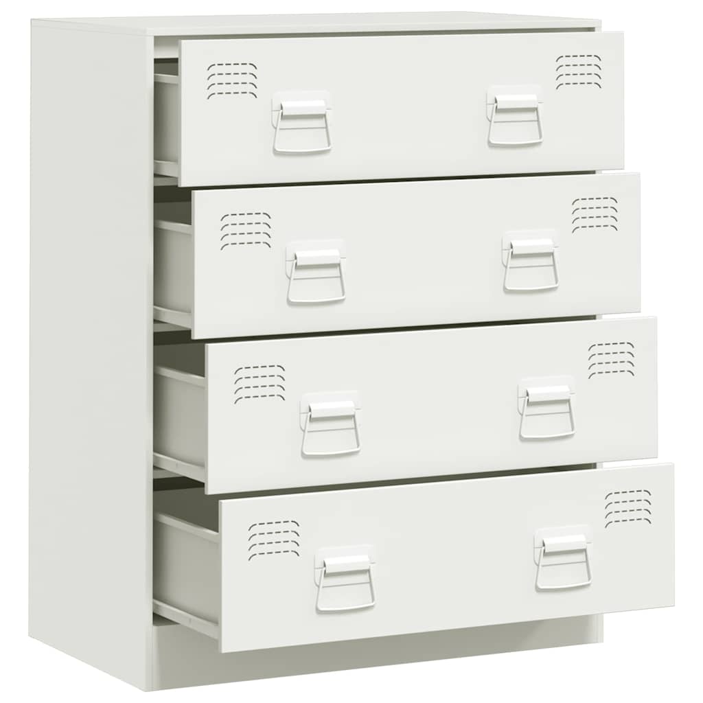 Dressoir 67x39x83 cm staal wit is nu te koop bij PeponiXL, paradijselijk wonen!