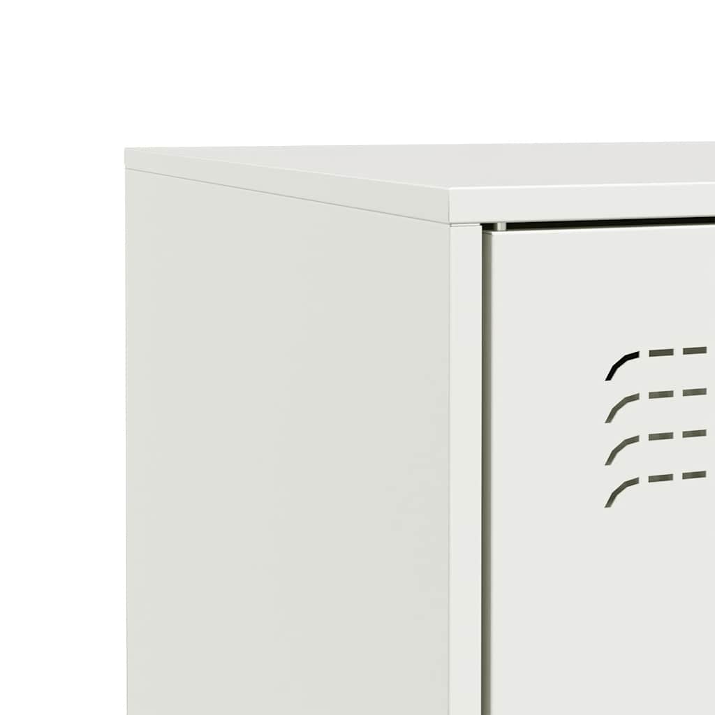 Dressoir 67x39x83 cm staal wit is nu te koop bij PeponiXL, paradijselijk wonen!