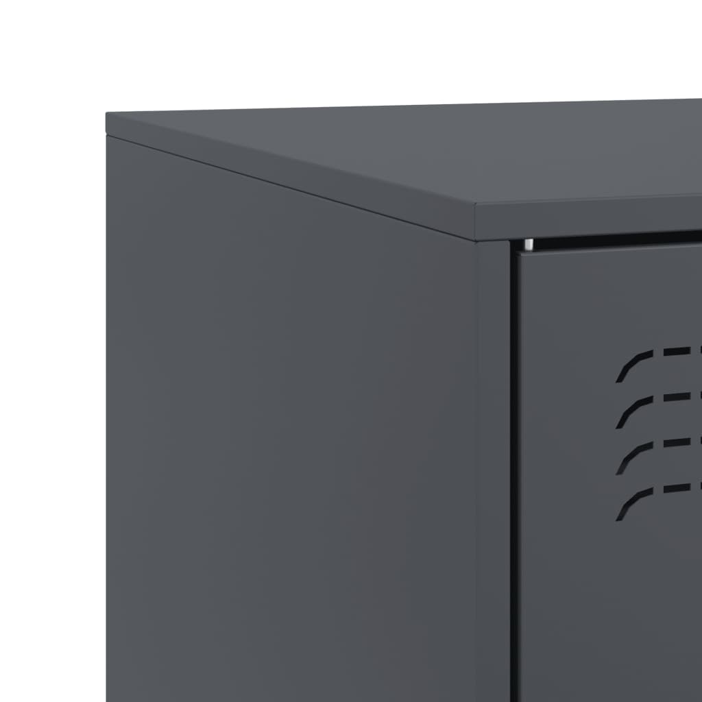 Tv-meubel 67x39x44 cm staal antracietkleurig is nu te koop bij PeponiXL, paradijselijk wonen!