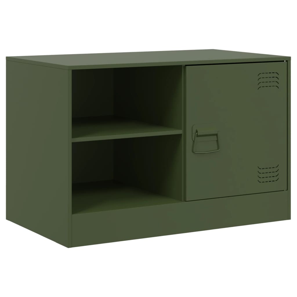 Tv-meubel 67x39x44 cm staal olijfgroen is nu te koop bij PeponiXL, paradijselijk wonen!
