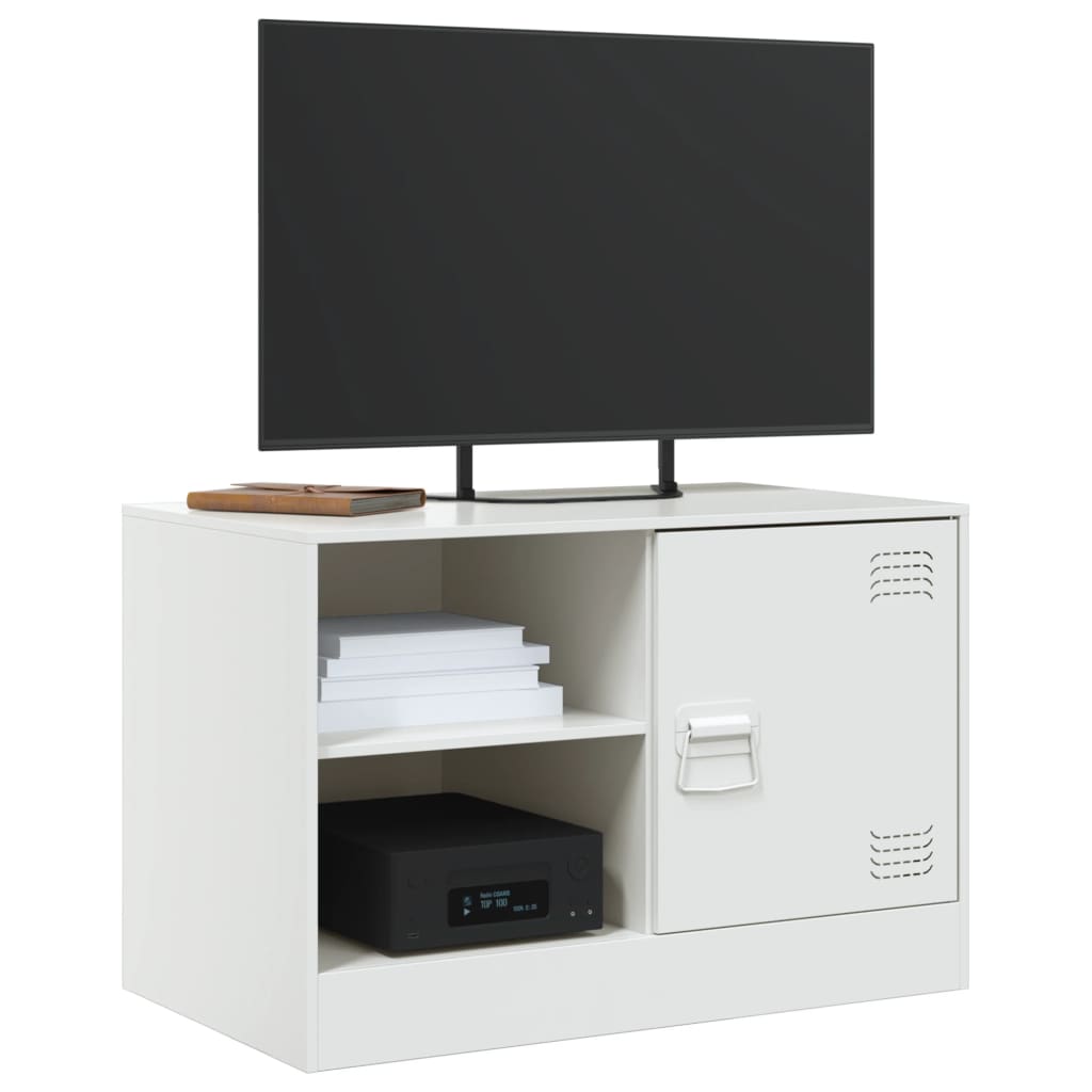 Tv-meubelen 2 st 67x39x44 cm staal wit is nu te koop bij PeponiXL, paradijselijk wonen!