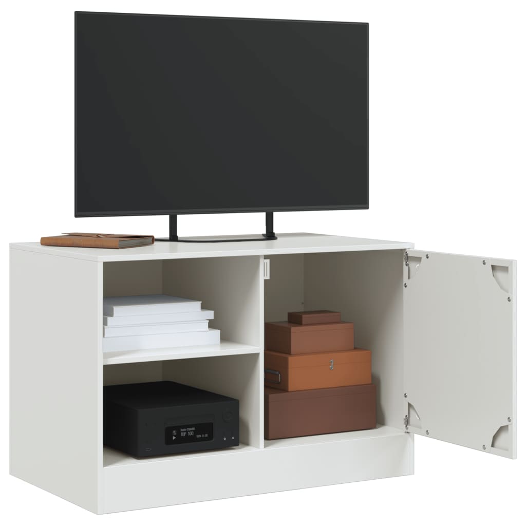 Tv-meubelen 2 st 67x39x44 cm staal wit is nu te koop bij PeponiXL, paradijselijk wonen!