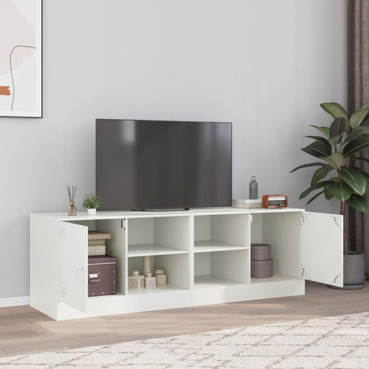 Tv-meubelen 2 st 67x39x44 cm staal wit is nu te koop bij PeponiXL, paradijselijk wonen!