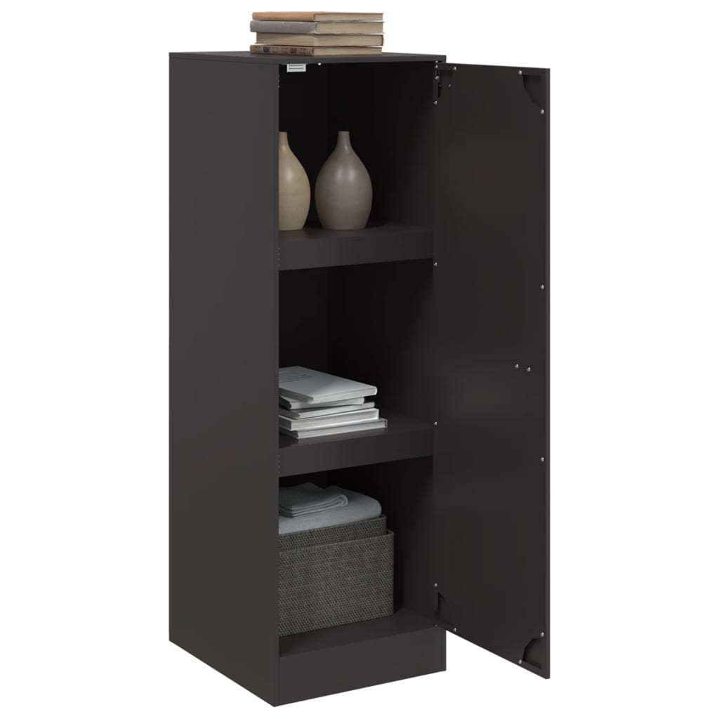 Dressoir 34,5x39x107 cm staal zwart is nu te koop bij PeponiXL, paradijselijk wonen!