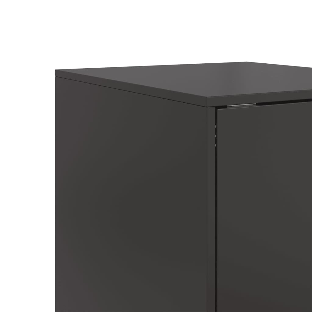 Dressoir 34,5x39x107 cm staal zwart is nu te koop bij PeponiXL, paradijselijk wonen!