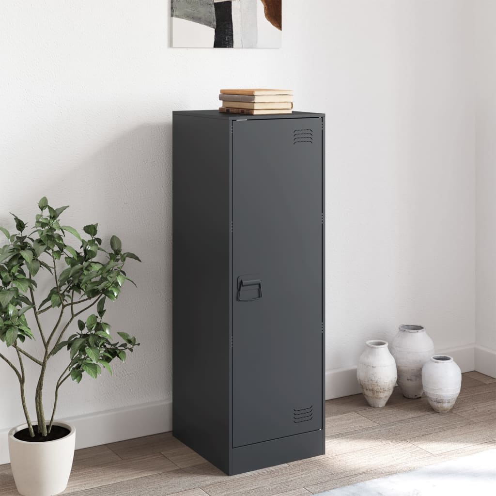 Dressoir 34,5x39x107 cm staal antracietkleurig is nu te koop bij PeponiXL, paradijselijk wonen!