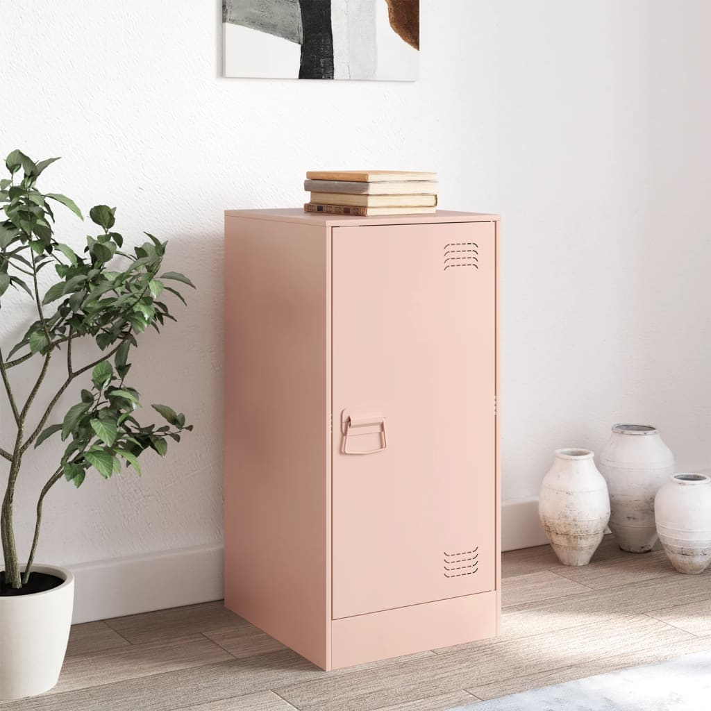 Dressoir 34,5x39x73 cm staal roze is nu te koop bij PeponiXL, paradijselijk wonen!