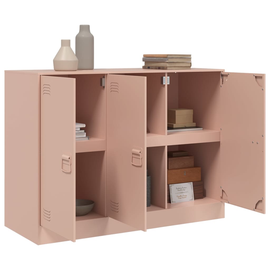 Dressoir 99x39x73 cm staal roze is nu te koop bij PeponiXL, paradijselijk wonen!