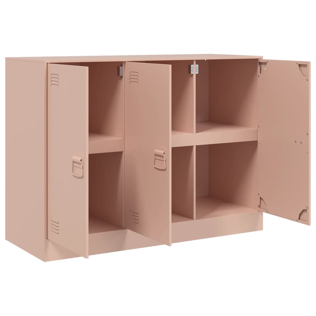 Dressoir 99x39x73 cm staal roze is nu te koop bij PeponiXL, paradijselijk wonen!