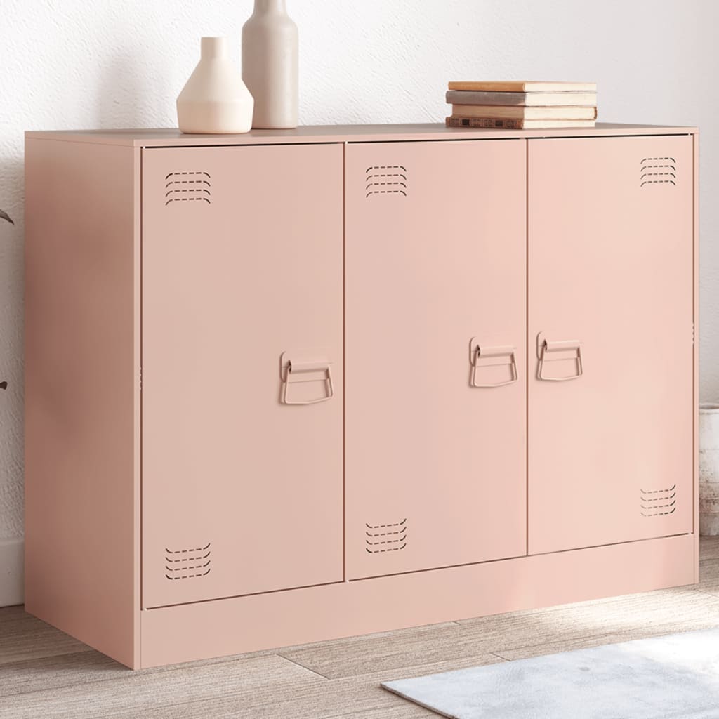 Dressoir 99x39x73 cm staal roze is nu te koop bij PeponiXL, paradijselijk wonen!
