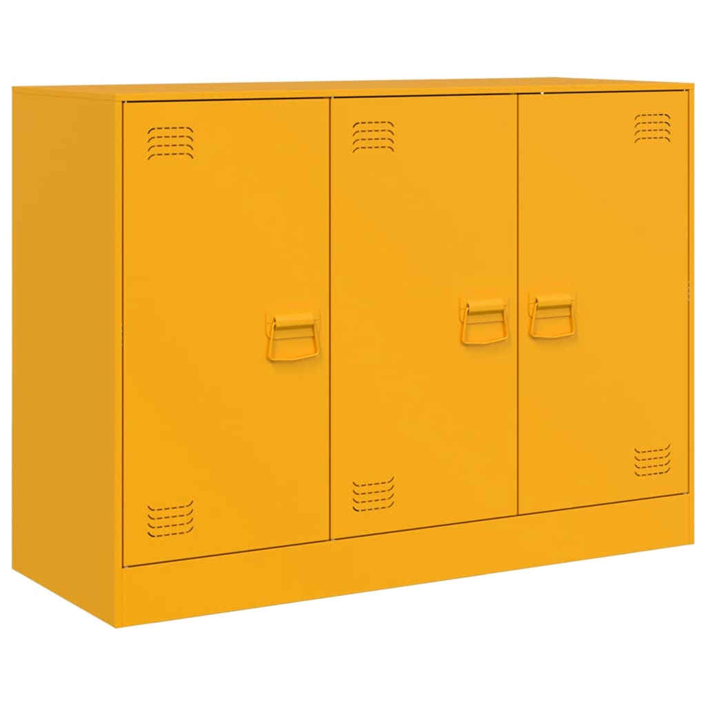 Dressoir 99x39x73 cm staal mosterdgeel is nu te koop bij PeponiXL, paradijselijk wonen!