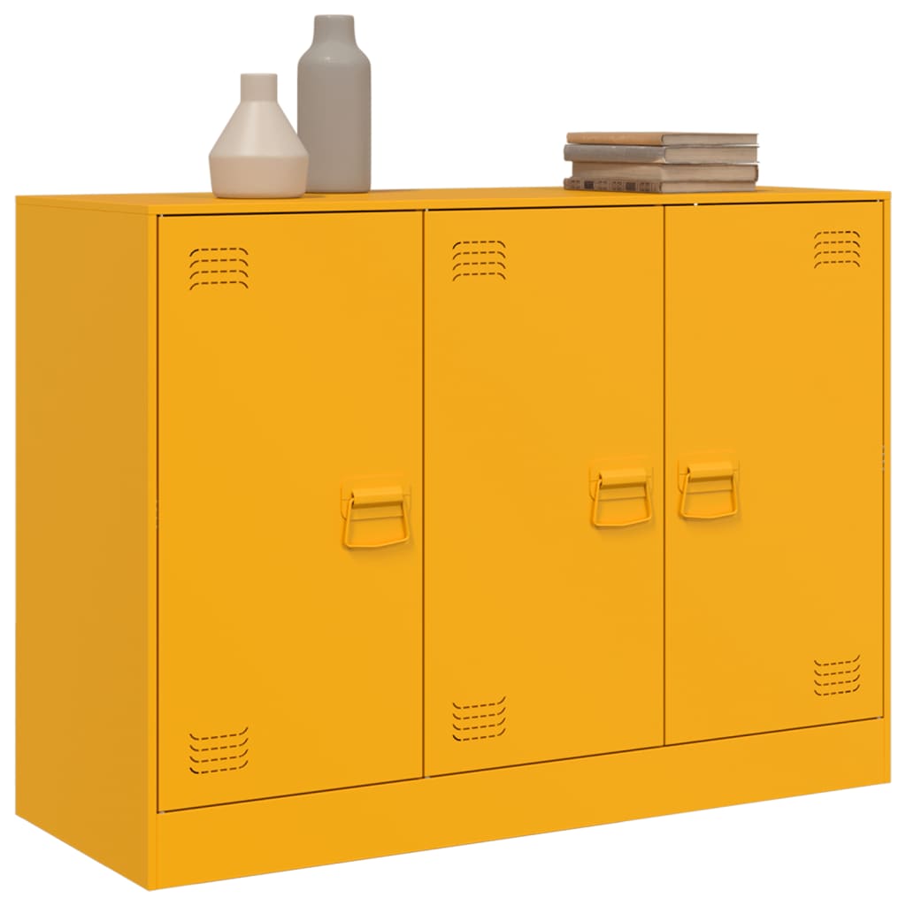 Dressoir 99x39x73 cm staal mosterdgeel is nu te koop bij PeponiXL, paradijselijk wonen!