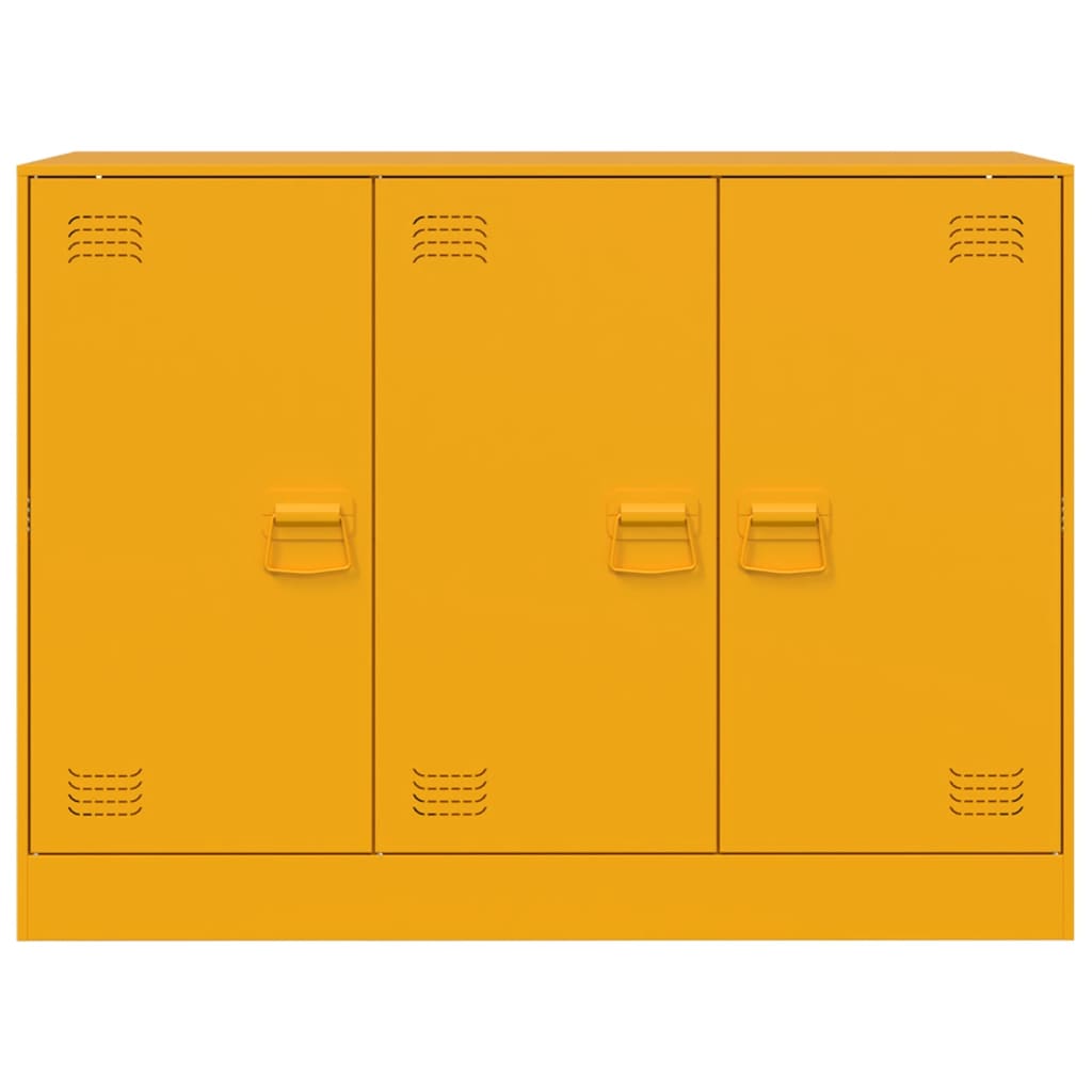 Dressoir 99x39x73 cm staal mosterdgeel is nu te koop bij PeponiXL, paradijselijk wonen!