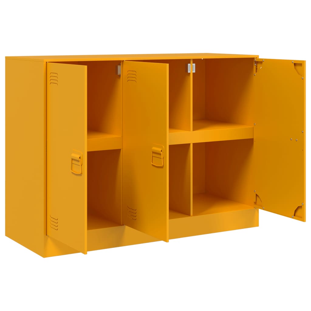 Dressoir 99x39x73 cm staal mosterdgeel is nu te koop bij PeponiXL, paradijselijk wonen!