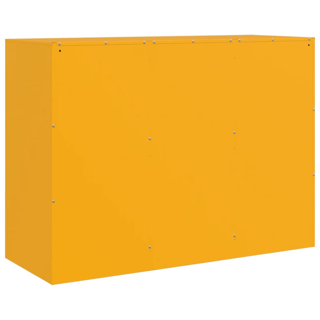 Dressoir 99x39x73 cm staal mosterdgeel is nu te koop bij PeponiXL, paradijselijk wonen!