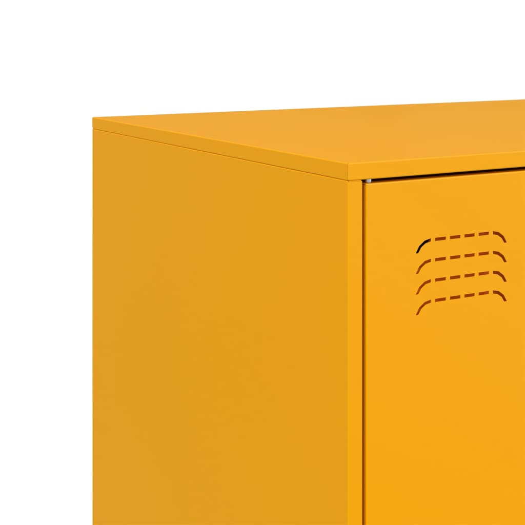 Dressoir 99x39x73 cm staal mosterdgeel is nu te koop bij PeponiXL, paradijselijk wonen!