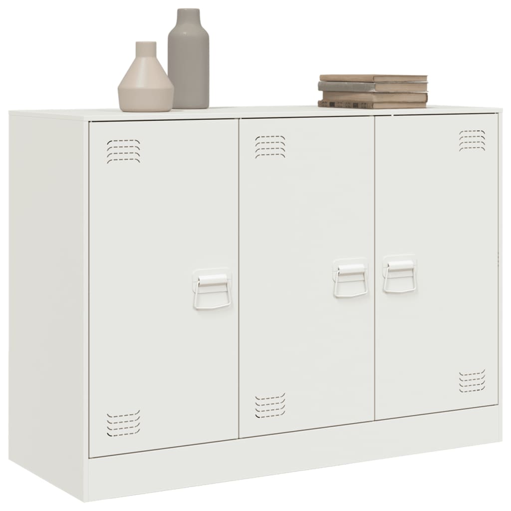 Dressoir 99x39x73 cm staal wit is nu te koop bij PeponiXL, paradijselijk wonen!