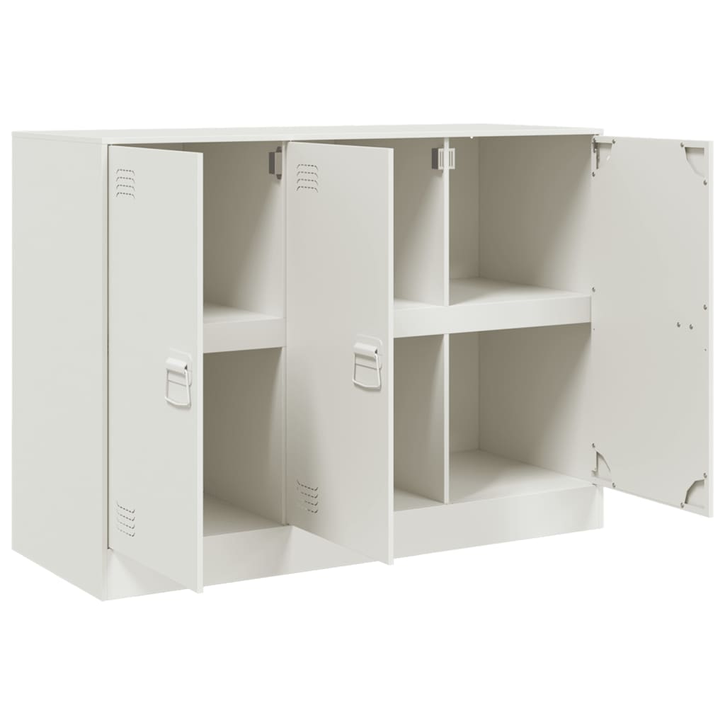 Dressoir 99x39x73 cm staal wit is nu te koop bij PeponiXL, paradijselijk wonen!