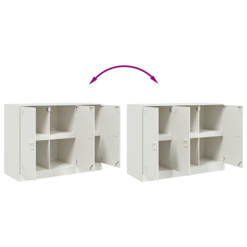 Dressoir 99x39x73 cm staal wit is nu te koop bij PeponiXL, paradijselijk wonen!