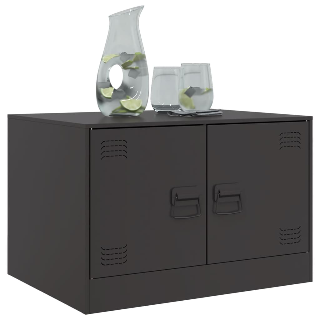 Salontafel 67x50x44 cm staal zwart is nu te koop bij PeponiXL, paradijselijk wonen!