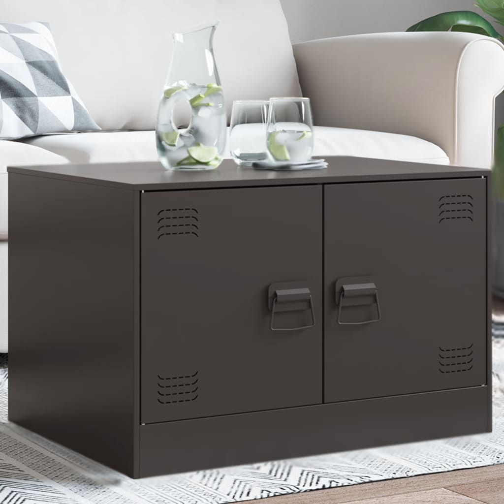 Salontafel 67x50x44 cm staal zwart is nu te koop bij PeponiXL, paradijselijk wonen!