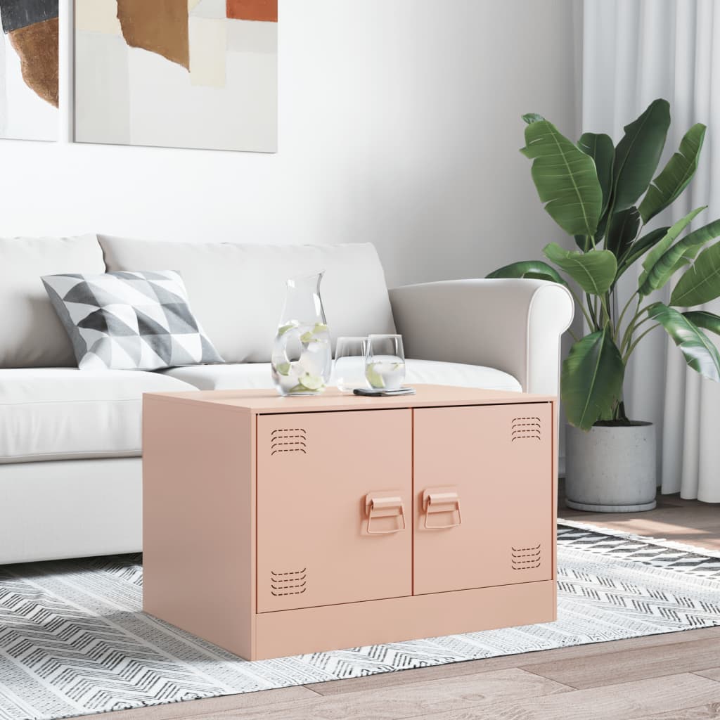 Salontafel 67x50x44 cm staal roze is nu te koop bij PeponiXL, paradijselijk wonen!