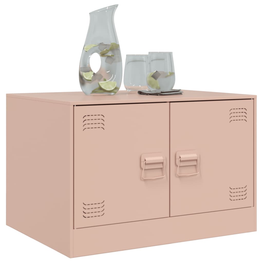 Salontafel 67x50x44 cm staal roze is nu te koop bij PeponiXL, paradijselijk wonen!