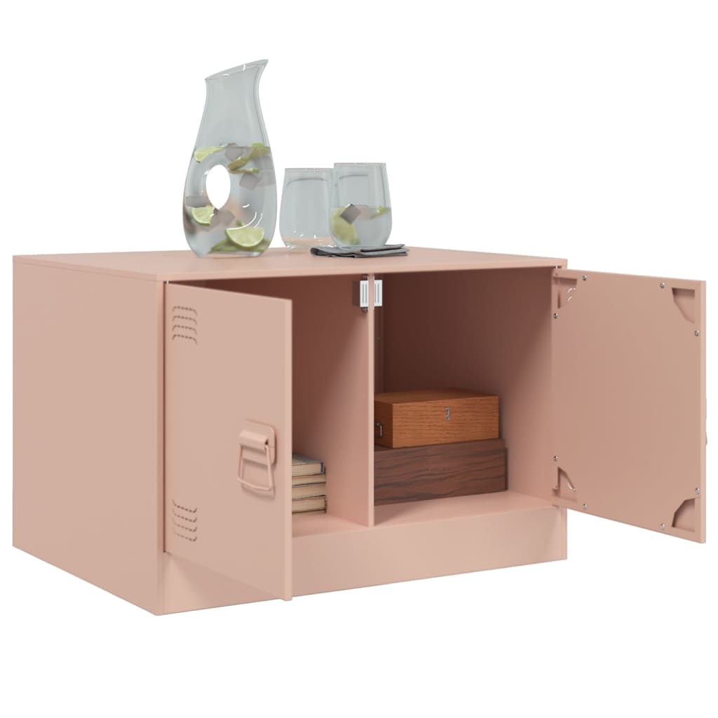 Salontafel 67x50x44 cm staal roze is nu te koop bij PeponiXL, paradijselijk wonen!