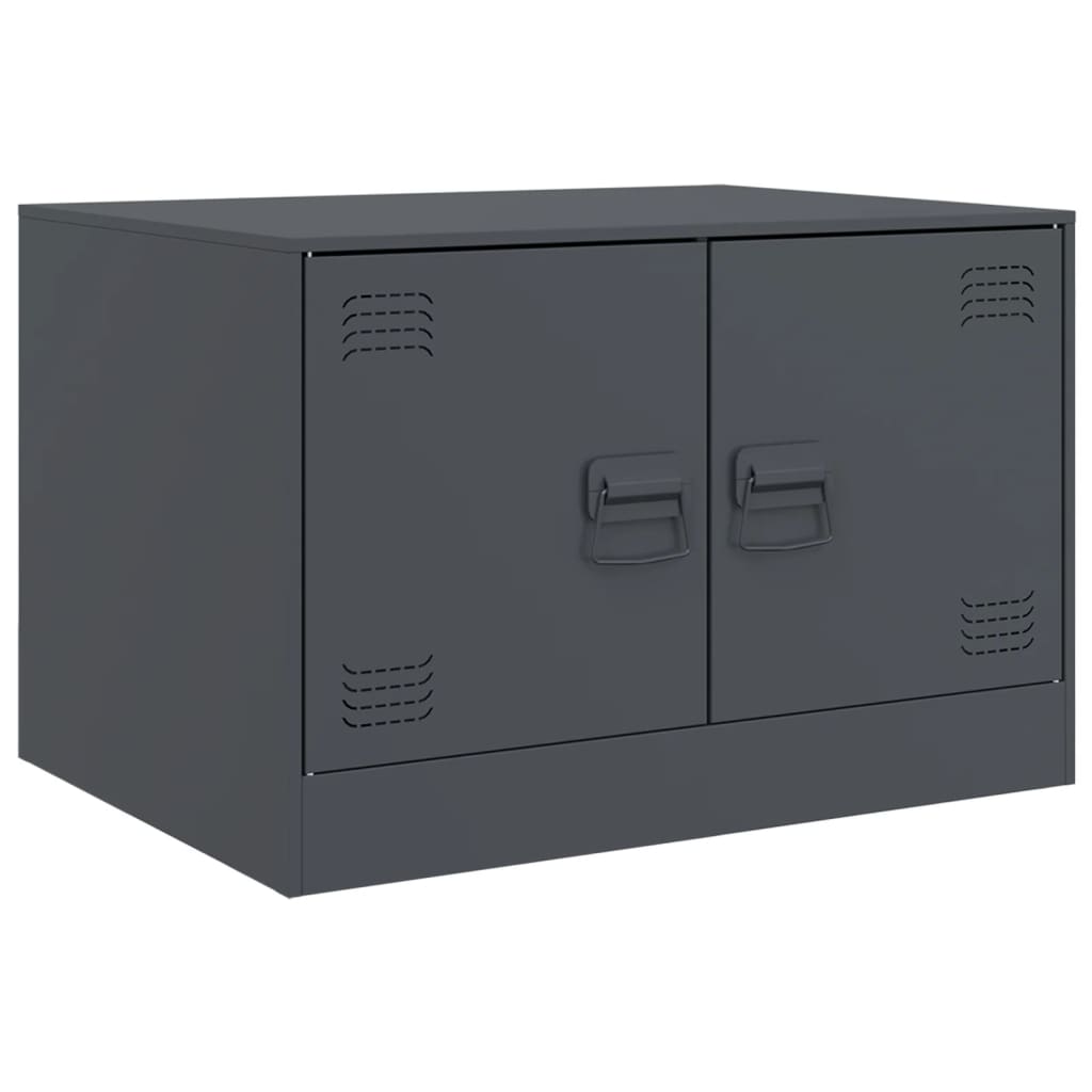 Salontafel 67x50x44 cm staal antracietkleurig is nu te koop bij PeponiXL, paradijselijk wonen!