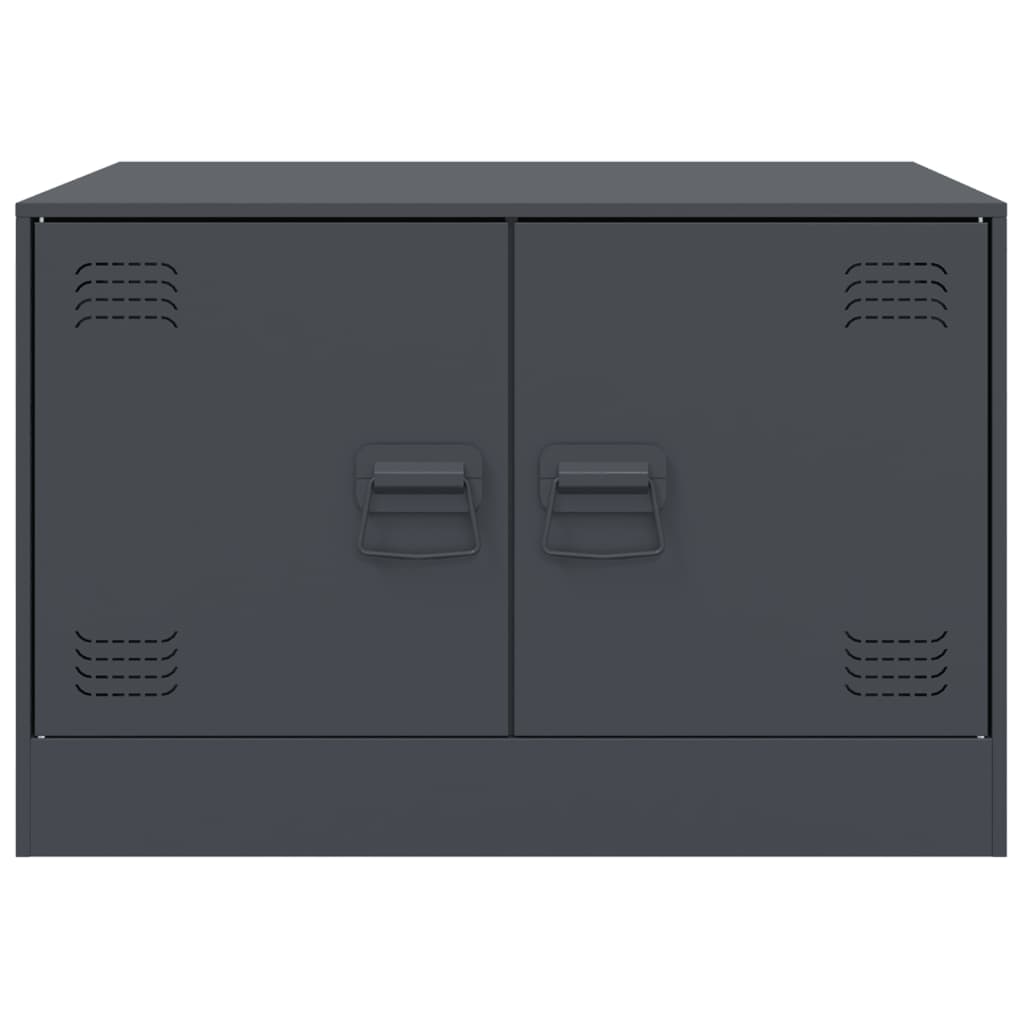 Salontafel 67x50x44 cm staal antracietkleurig is nu te koop bij PeponiXL, paradijselijk wonen!