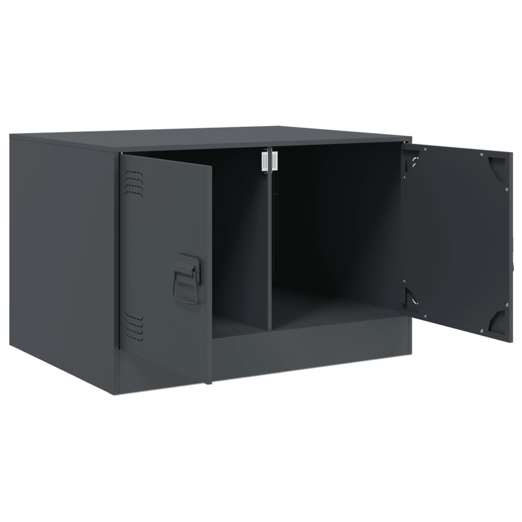 Salontafel 67x50x44 cm staal antracietkleurig is nu te koop bij PeponiXL, paradijselijk wonen!