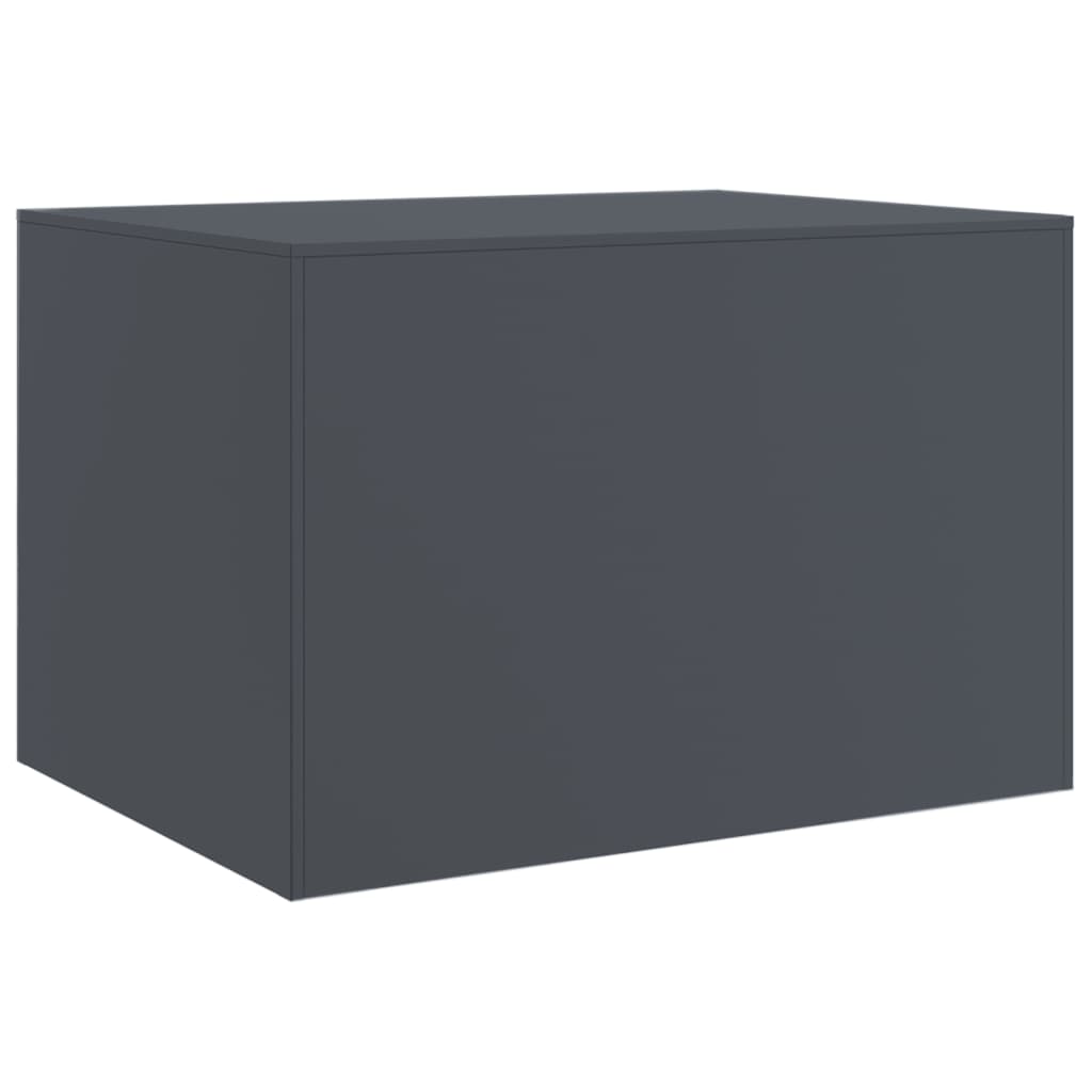 Salontafel 67x50x44 cm staal antracietkleurig is nu te koop bij PeponiXL, paradijselijk wonen!