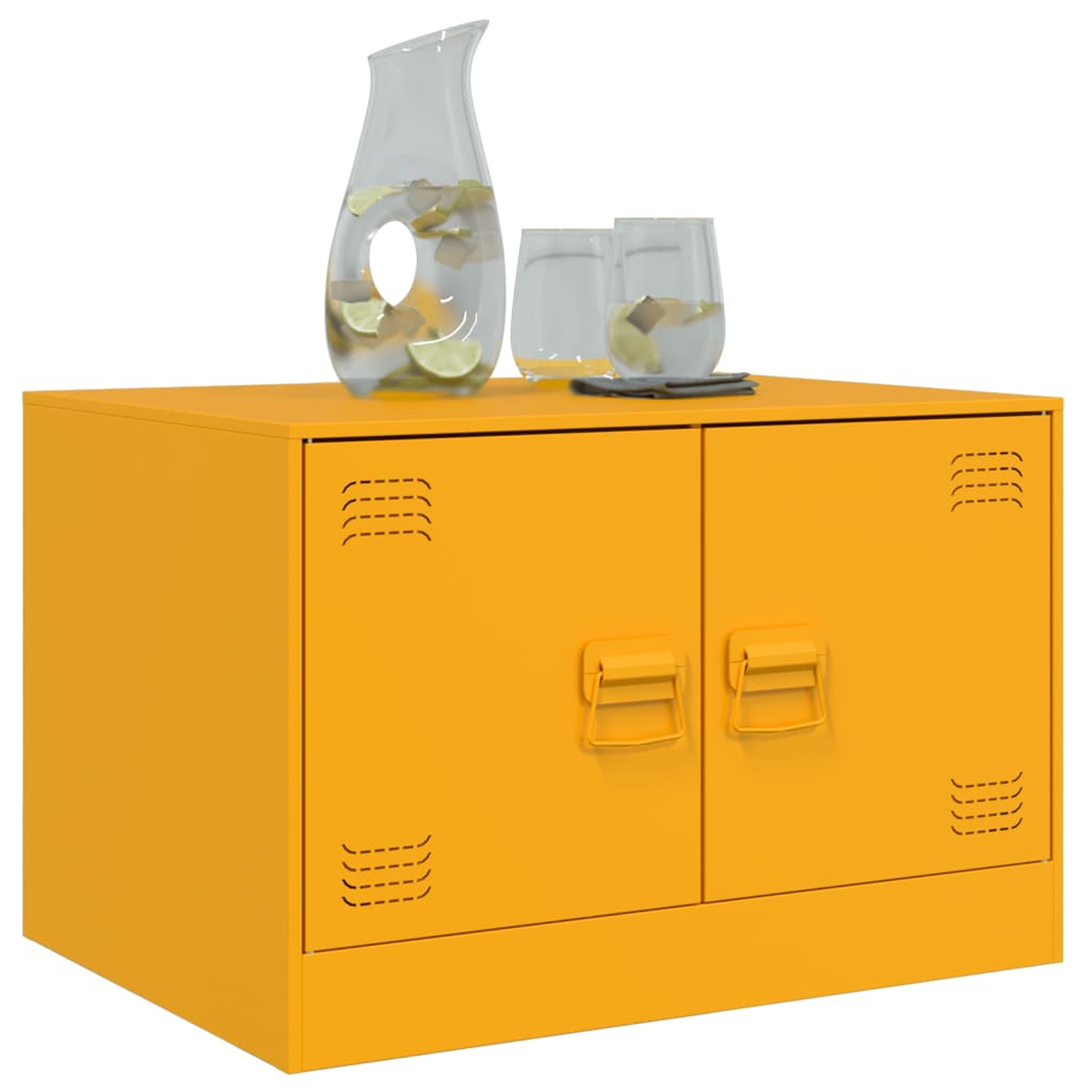 Salontafel 67x50x44 cm staal geel is nu te koop bij PeponiXL, paradijselijk wonen!