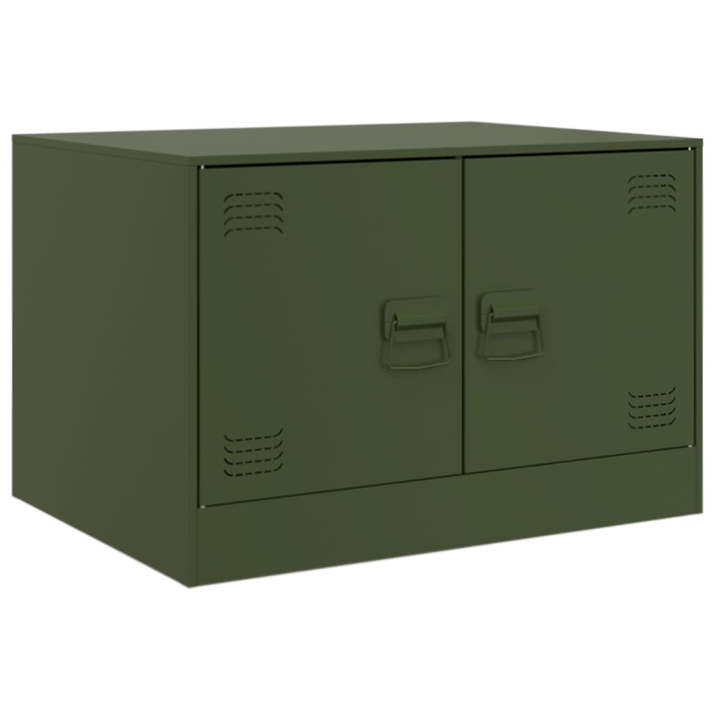 Salontafel 67x50x44 cm staal olijfgroen is nu te koop bij PeponiXL, paradijselijk wonen!