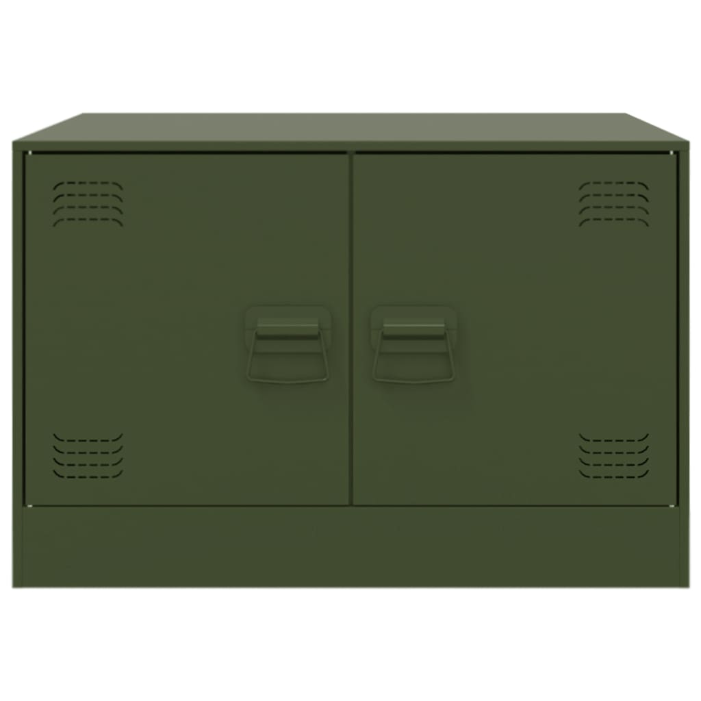 Salontafel 67x50x44 cm staal olijfgroen is nu te koop bij PeponiXL, paradijselijk wonen!