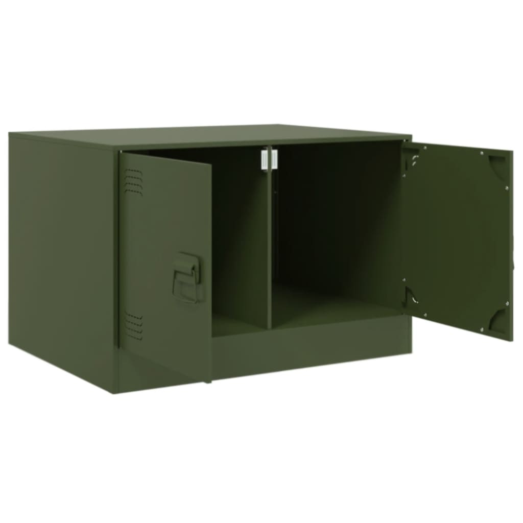 Salontafel 67x50x44 cm staal olijfgroen is nu te koop bij PeponiXL, paradijselijk wonen!