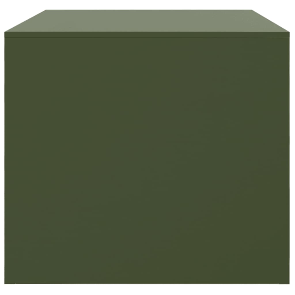 Salontafel 67x50x44 cm staal olijfgroen is nu te koop bij PeponiXL, paradijselijk wonen!