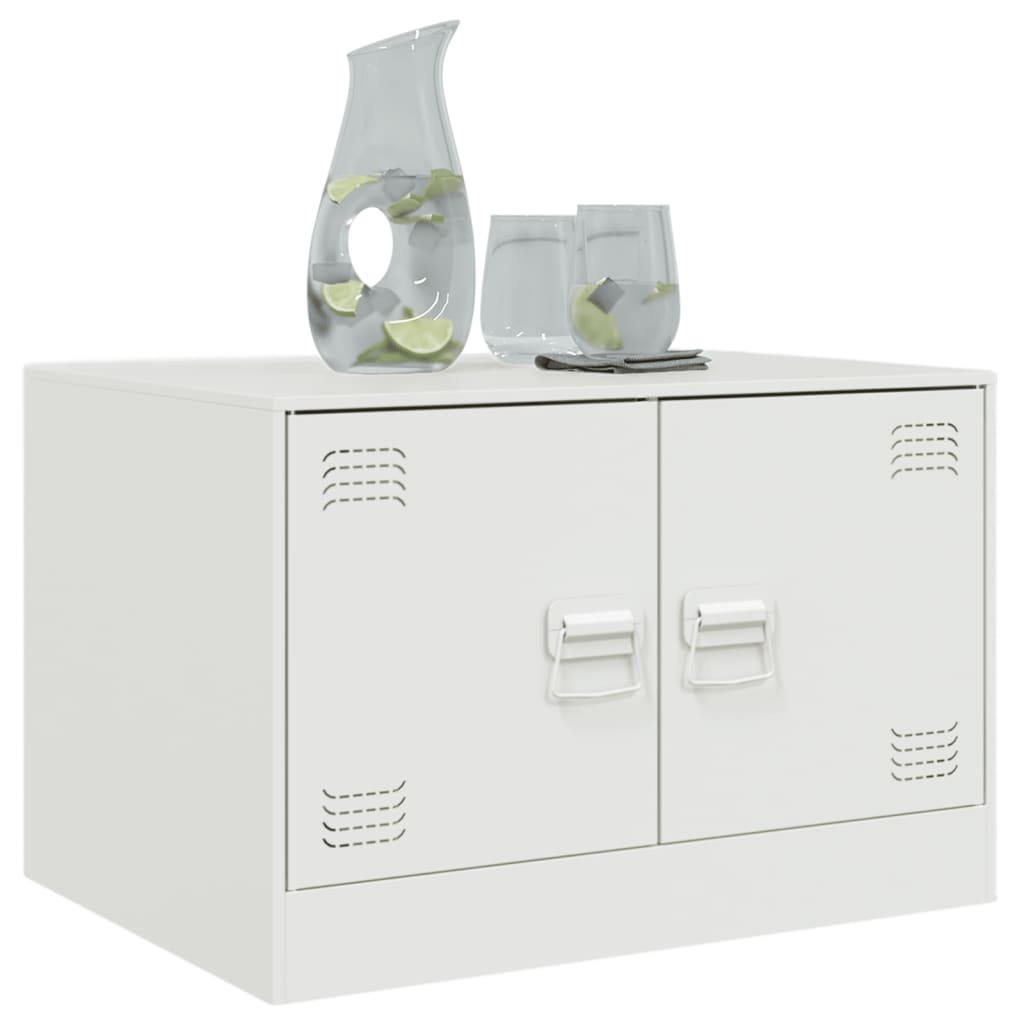 Salontafel 67x50x44 cm staal wit is nu te koop bij PeponiXL, paradijselijk wonen!