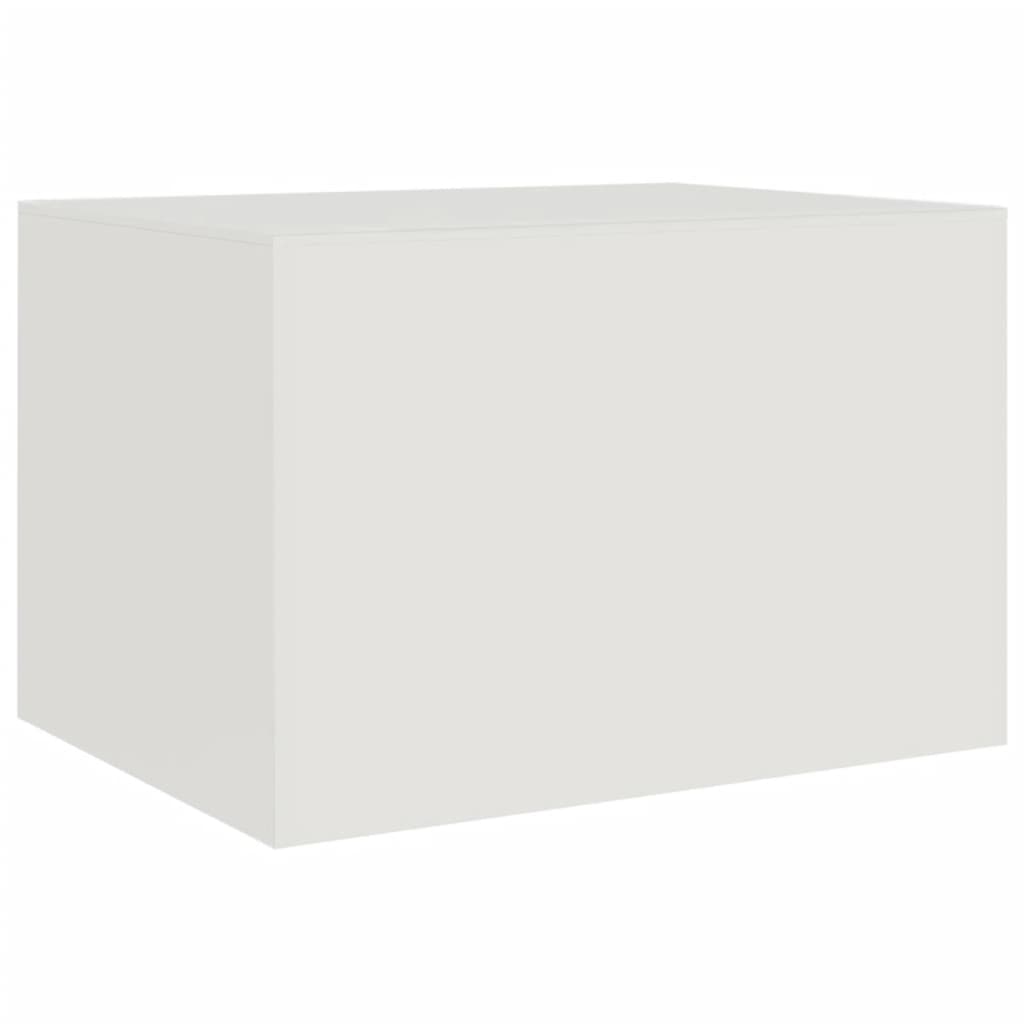 Salontafel 67x50x44 cm staal wit is nu te koop bij PeponiXL, paradijselijk wonen!
